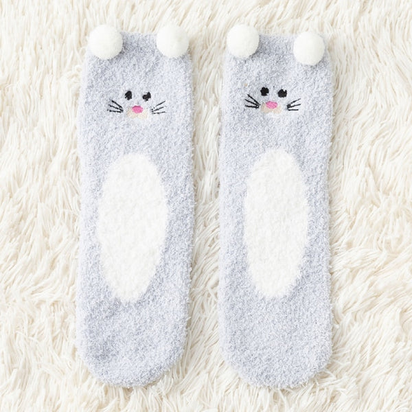 Set of 4 Women Fuzzy Socks Winter Warm Fieece